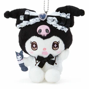 Sanrio Kuromi Plush Doll Mascot Holder Black Romiare My Melody - Picture 1 of 3