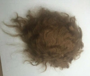 Antike 12-13 Zoll Mohair kastanienbraun rot Biskuit Zusammensetzung Puppenperücke - Bild 1 von 7