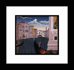 Thomas McKnight - 'Grand Canal' • New Custom Framed Art Print - Picture 1 of 1