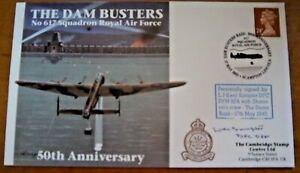  DAMBUSTER LEN SUMPTER SIGNED THE DAMBUSTERS 50th ANNIVERSARY FLOWN COVER