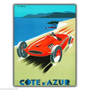 COTE D'AZUR French Riviera Vintage METAL SIGN WALL PLAQUE poster art print - Picture 1 of 4