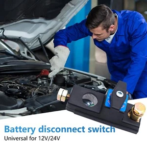Car Battery Disconnect Isolator Cut Off Switch 12-24V Universal Battery Terminal - Bild 1 von 14
