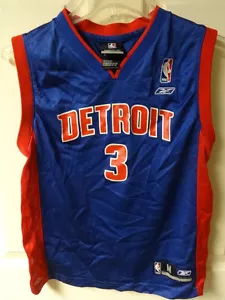 Camiseta deportiva vintage de Reebok Ben Wallace de los Detroit Pistons #3 para jóvenes talla mediana (10-12) - Imagen 1 de 6