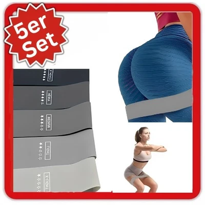 5er Set Fitnessbänder Widerstandsbänder Gymnastikband Sport Resistance Bands - Bild 1 von 4
