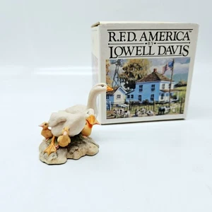 Lowell Davis Family Outing Geese Figurine RFD America Schmid 3.5" in Box  - Picture 1 of 5