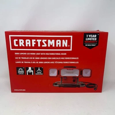 New CRAFTSMAN 3000 Lumens Led Work Light CMXEDLAYMPL 1033 - Image 1 of 4