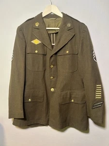 World War II US Army Coast Artillery Ruptured Duck Staff Sergeant Tunic 39R - Picture 1 of 8