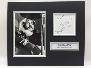 RARE Nick Mason Pink Floyd Signed Photo Display + COA AUTOGRAPH DRUMMER THE WALL - Picture 1 of 3