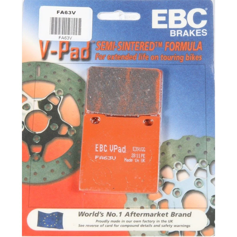 EBC Semi Sintered V Rear Brake Pads Suzuki GS500, GS550, GSF1200 Bandit Foto 1 de 1