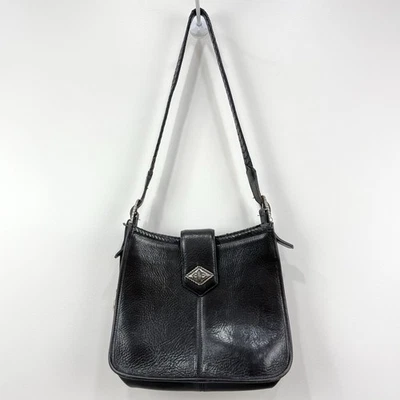 De Colección Brighton Bolso de Hombro Cartera Cuero Boho Western Country Vaquera Rodeo Negro Foto 1 de 4