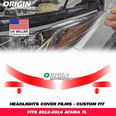 Kit de película de sujetador cubiertas transparentes de protección de faros precortados PPF para 2012-2014 TL Foto 1 de 4