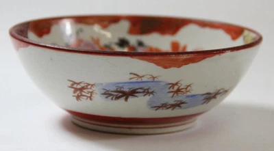 Cuenco Kutani 19 * Período Edo con marca de personaje * ASIA Japón Japón Japonés Foto 1 de 4