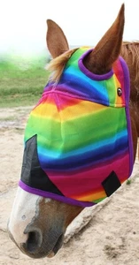 Horse Airflow Mesh Summer FlyMask Rainbow Without Ears 73206A - Picture 1 of 1