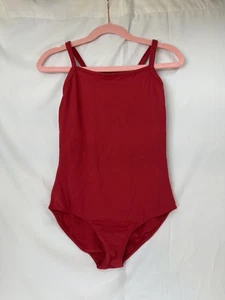 Bloch dancewear red leotard girl's size 12 with mesh back - Picture 1 of 9