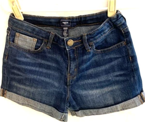 Gap Kids distressed cotton blend jeans shorts with cuffs 14 - Picture 1 of 5