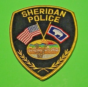 SHERIDAN WYOMING WY ( GOLD BORDER ) 5" POLICE PATCH FREE SHIPPING!!! - Picture 1 of 1