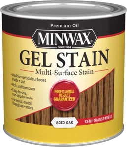 Qt 66020 Aged Oak Gel Stain Multi-Surface Stain, Semi-Transparent - Picture 1 of 12