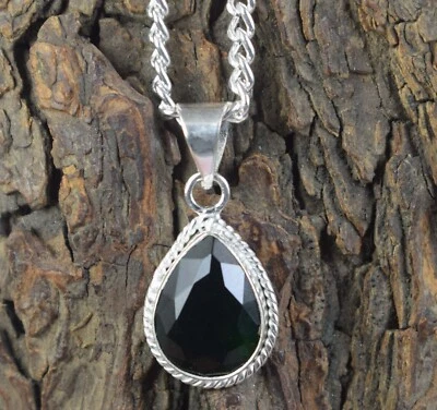 Colgante Natural Tanzania Verde Tsavorita Granate 8.40 Ct Pera Piedras Preciosas Certificado Foto 1 de 4