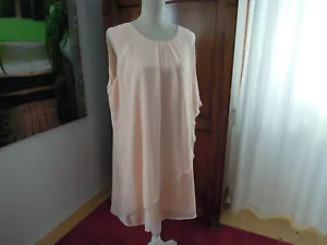 Sommerkleid JANINA 48 A-Linie lachs knielang doppellagig Maße im Angebot - Bild 1 von 6