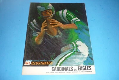 PHILADELPHIA EAGLES AT ST. LOUIS CARDINALS NFL FOOTBALL GAME DAY PROGRAM-9/11/66 - Image 1 of 4