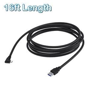 16ft Link Cable for Meta Quest 3, Oculus Quest 2 - Right Angle USB-C to USB-A - Picture 1 of 6