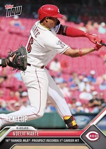 2023 TOPPS NOW MLB CALL-UP CARD CINCINNATI REDS NOELVI MARTE #737 1st CAREER HIT - Picture 1 of 1