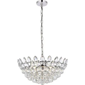 Chandelier Foyer Dining Room or Kitchen Island Crystal 5 Light Fixture 20" - Picture 1 of 9