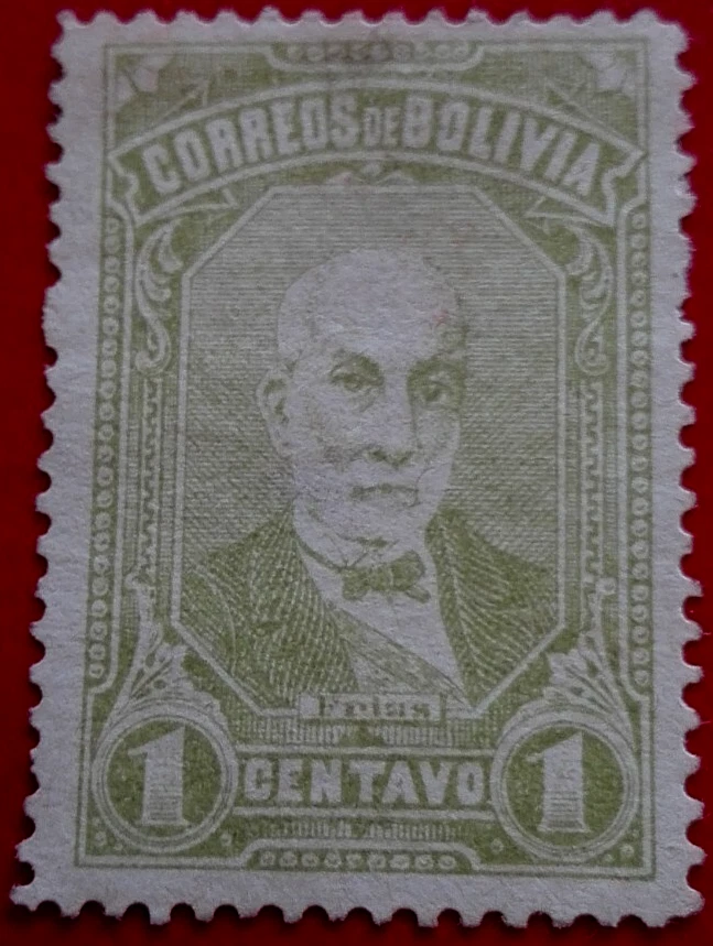 Bolivia: 1897 People of the Bolivian History, 1 C. (Collectable Stamp). - Image 1 of 1
