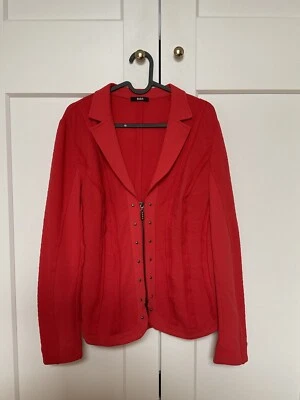 BIBA Damen Jersey Strickjacke Gr. 40 Rot Neuwertig - Bild 1 von 4