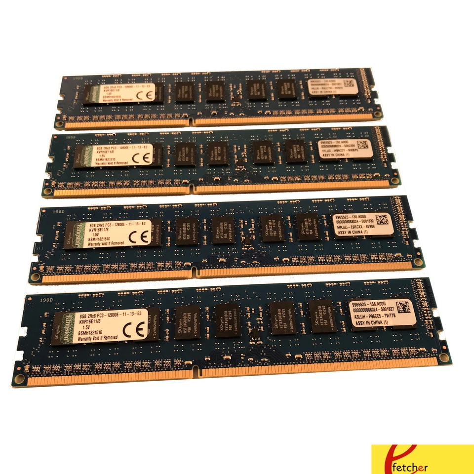Kingston KVR16E11K4/32 32GB DDR3 1600 PC3 12800 ECC DIMM For TS Server & WS - Image 1 of 1
