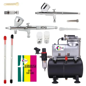 Kit de doble acción aerógrafo OPHIR 220V 0.2 0.3 0.5 mm aerógrafo gravedad - Imagen 1 de 7