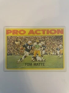 1972 Topps Football #131 Tom Matte quasi nuovo (pro action) ben centrato - Foto 1 di 2