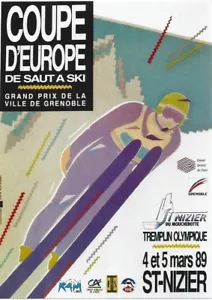 Original vintage poster SKI JUMP EC ST.NIZIER FRANCE 1989 - Picture 1 of 1