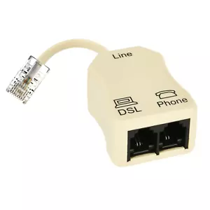Phone Jack Splitter, In-Line DSL Splitter Filter for Phone Line (1 Pcs) - Picture 1 of 7