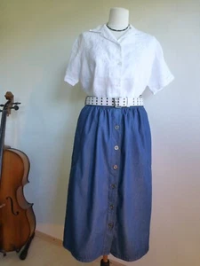 Rick Cordana Midi Jeansrock, gr.42/44, Jeansblau, Bundbreite ca. 45 cm. - Bild 1 von 6