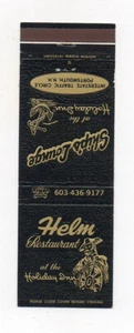 Helm Rest. Ship's Lounge Holiday Inn Portsmouth NH Unused Cameo Matchbook Cover - Picture 1 of 2
