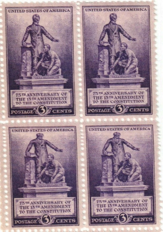 United States 3¢ Lincoln Emancipation Postage Stamp #902 x 100 Singles - Image 1 of 1