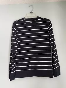 Club Monaco Navy Blue White Striped Men's Cotton Sweatshirt XS - Picture 1 of 3