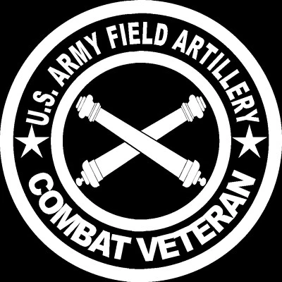 US Army Field Artillery Combat Veteran Cut Vinyl Decal Sticker US Seller - Image 1 of 4