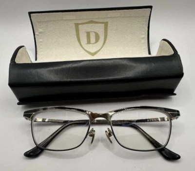 DITA Women's Eyeglasses Frames Avalon Titanium 52-16-140 Gold / Black Enamel - Image 1 of 4