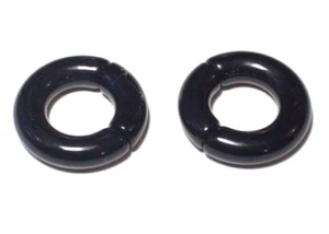 2 Black Acrylic 2g Segment Rings Get On Board With The Fashion Trend Today Sexy - Picture 1 of 1