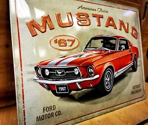 Blechschild "Mustang Las Vegas" Ford Reparatur Werkstatt Diner 30x20cm Neu