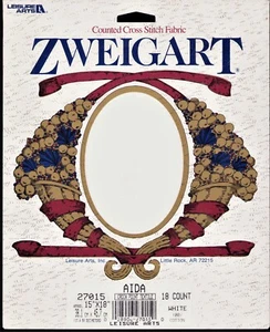 Cross Stitch Zweigart Bright White 18 ct Aida Germany Switzerland Fabric 15x18" - Picture 1 of 2