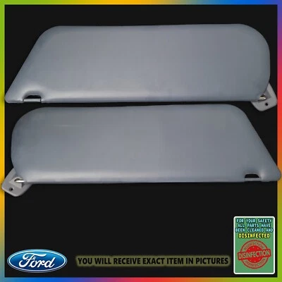1987-1996 Ford F150 F250 F350 Driver & Passenger Sun Visor Pair Crystal Blue OEM - Image 1 of 4