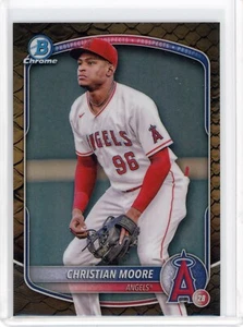 2025 Bowman CHRISTIAN MOORE BCP-107 Reptilian Chrome Refractor ANGELS - Picture 1 of 2