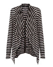 Women's Avon Monochrome Striped Waterfall Cardigan Size 18-20 NEW