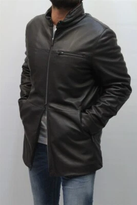 Nueva chaqueta de cuero de piel de cordero suave Armani Collezioni para hombre talla 48 (XXL) Foto 1 de 4