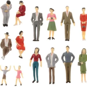 Plastic 1:30 Scale Hand Painted Model Train Layout People Figures G Gauge - Picture 1 of 7