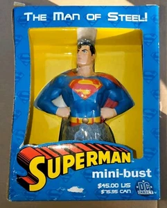 2003 DC Direct Superman Man of Steel 5,5" mini busto porcellana colata a freddo nuovo con scatola - Foto 1 di 2