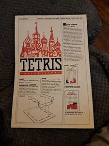 Vtg Tetris  Building Block Board Game MB Game Instructions Replacement 1989 - Picture 1 of 6